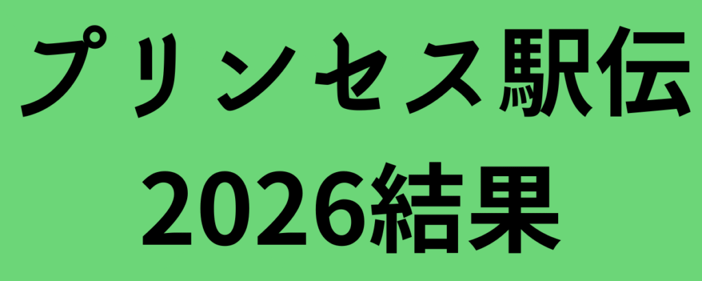 プリンセス駅伝2026結果